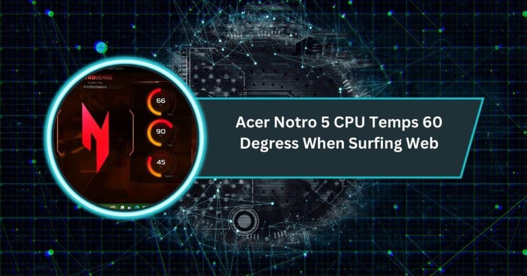 Acer Notro 5 CPU Temps 60 Degress When Surfing Web​